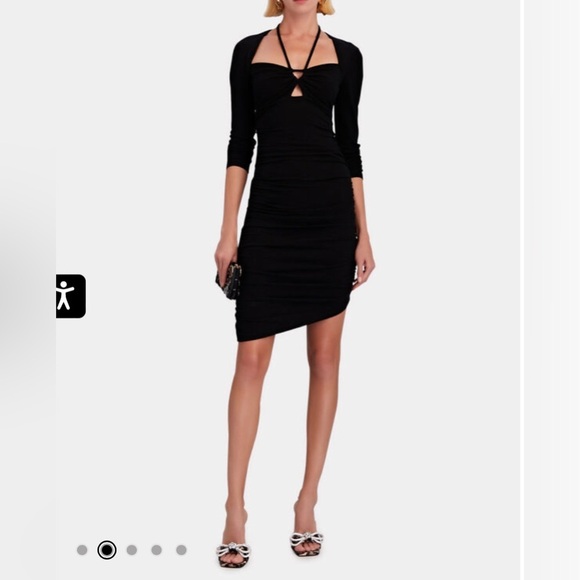 NWT $275 Jonathan Simkhai Standard Tanya Mini Dress in Black Small Revolve - Picture 6 of 14